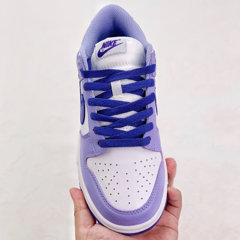 Nike Women's Low Top Athletic Sneakers in White and Purple - Picture 4 of 6